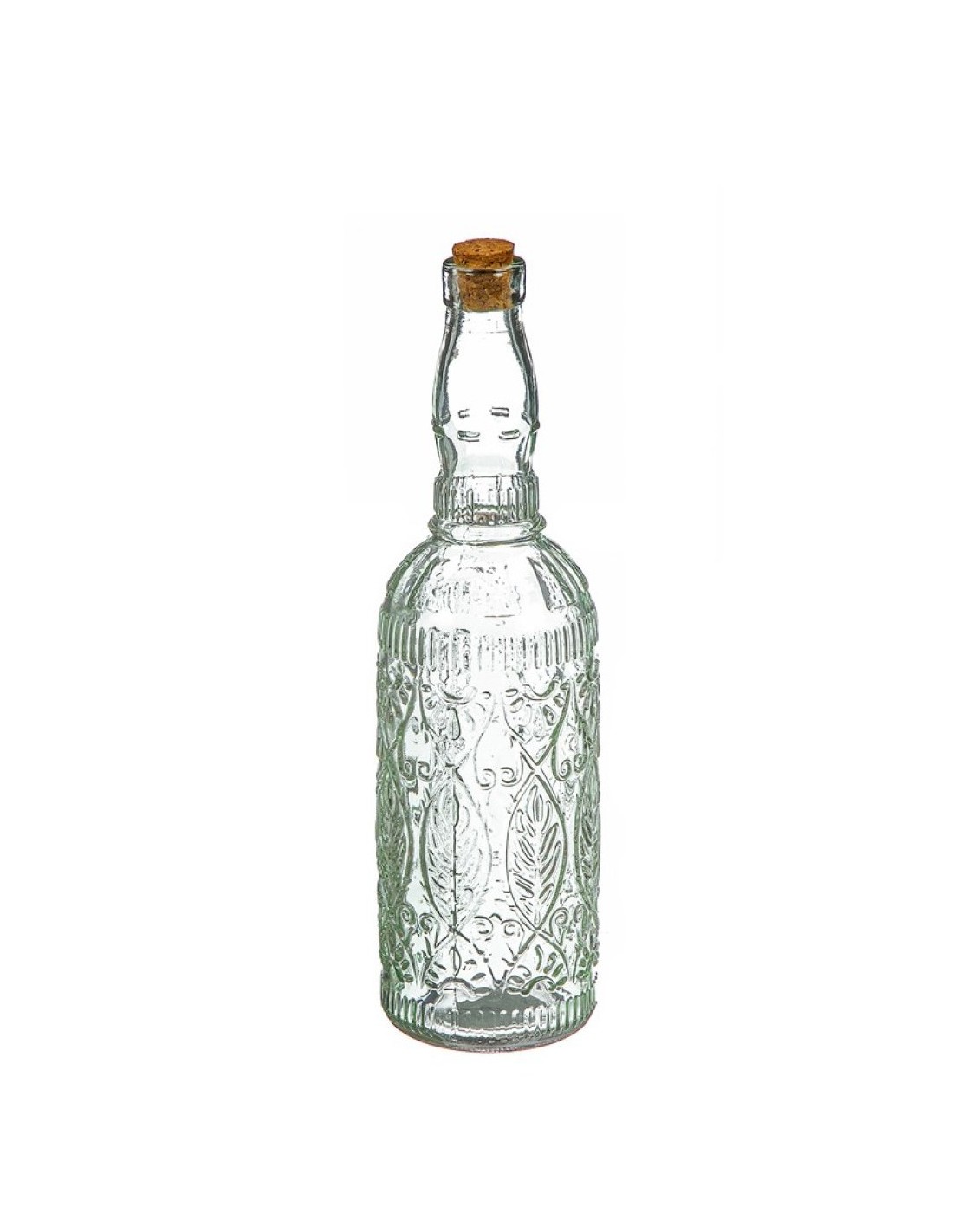Botella De Cristal Con Relieve 720 Ml Nahuel Home
