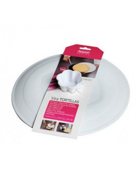 Tapa plástico gira-tortillas blanca 28cm 345/10 Toyma > menaje y hogar >  cocina > tapas